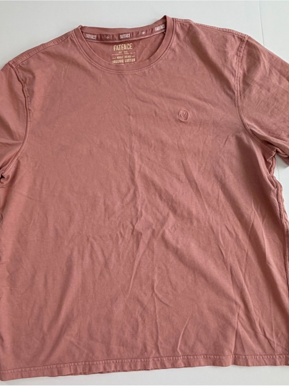 Fat Face Men’s Crew Neck T-Shirt in Rosewood-XL